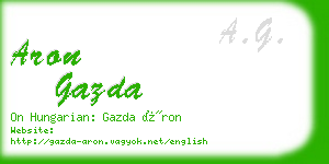 aron gazda business card